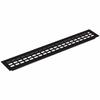 Grille d'aération - vasalat - luftgitter 600x60mm - aluminium argenté - montage sans outil - evacuation optimale