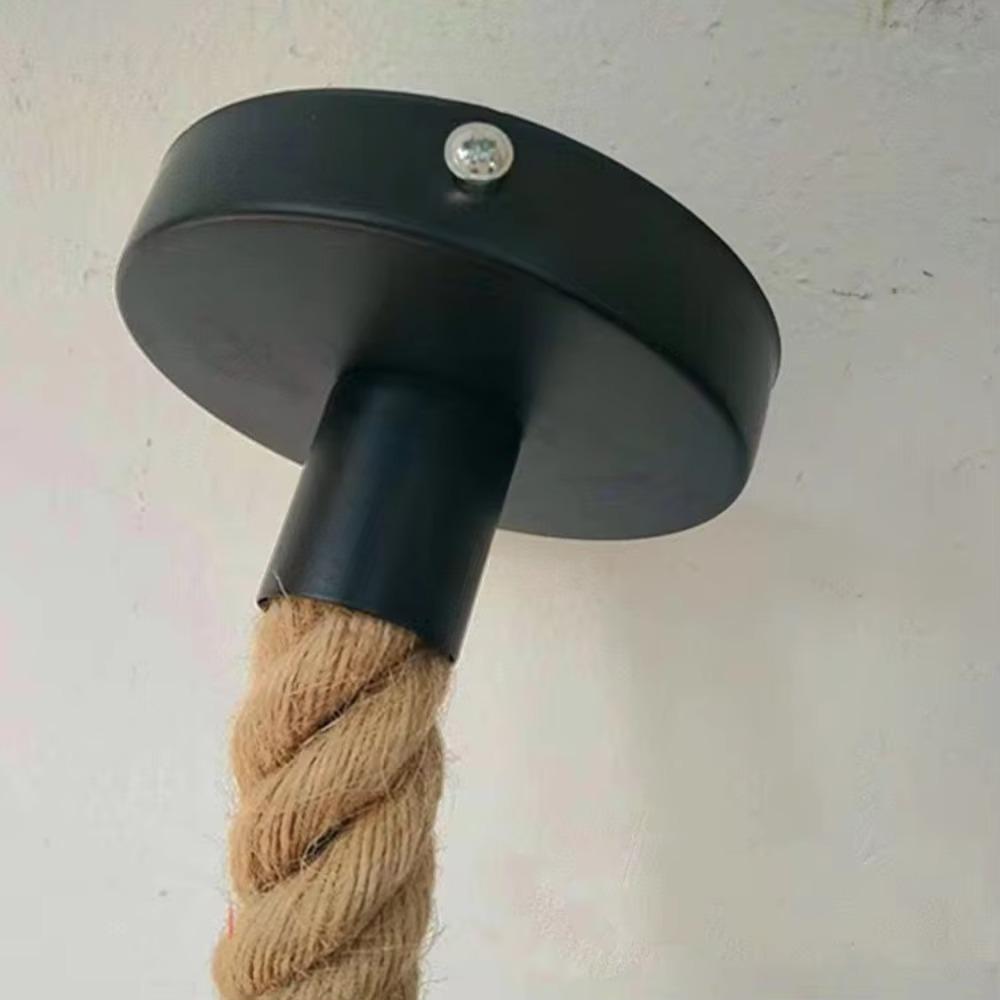 Industrial Hemp Rope Pendant Lamp Retro Restaurant Light Pendant Decoration Loft Kitchen Fixtures Bar Light Suspension Handlamp