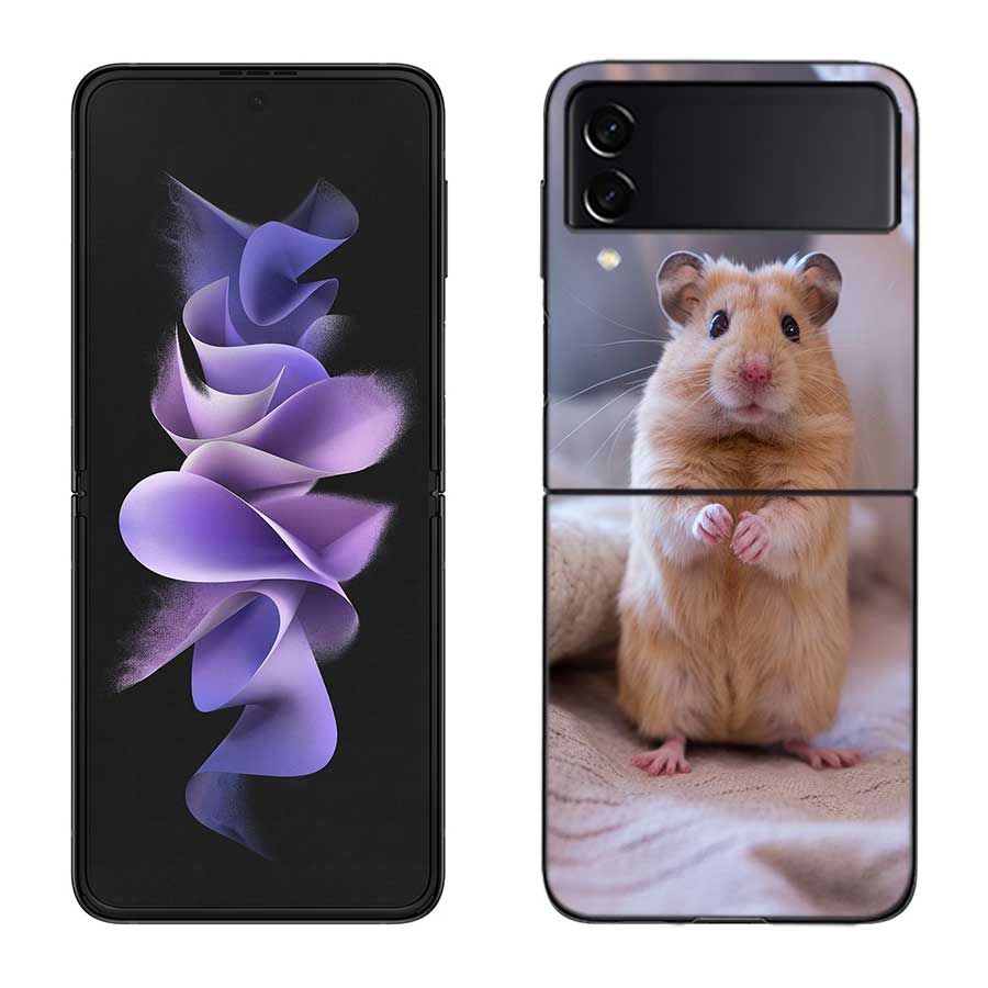 

Hamsters With Hats Have Ears Case For Samsung Z Flip 6 5G Galaxy Z Flip 5 4 3 5G Black Hard Cell Phone Cover Luxury PC Shell Coq Samsung Z Flip 6 5G