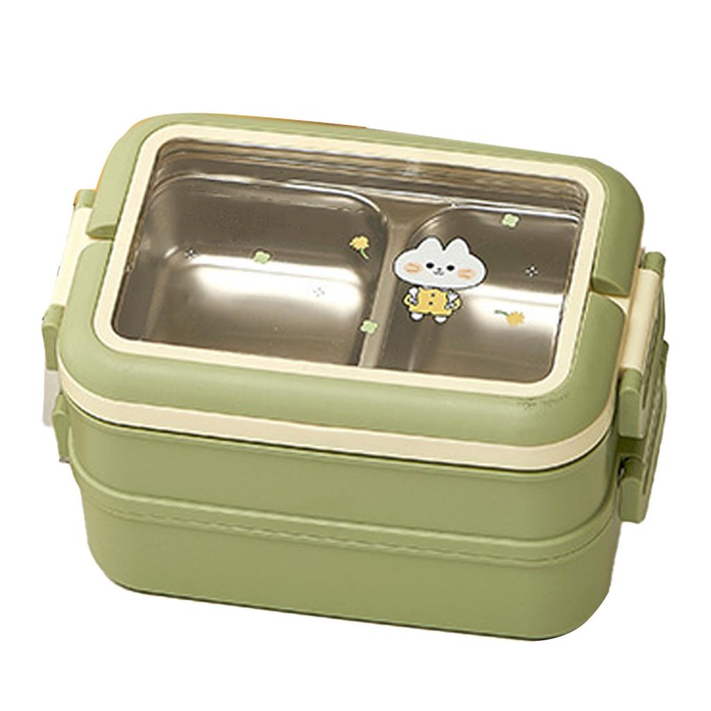 Stainless Steel Insulated Lunch Box Multiple Compartments Fashionable Safe Stainless Steel Bento Box for Students Kids