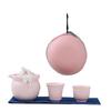One Pot Two Cups Simple Travel Tea Set Butterfly Love Pink Quick Tea Cup Portable Outdoor Light Luxury Women's Teapot