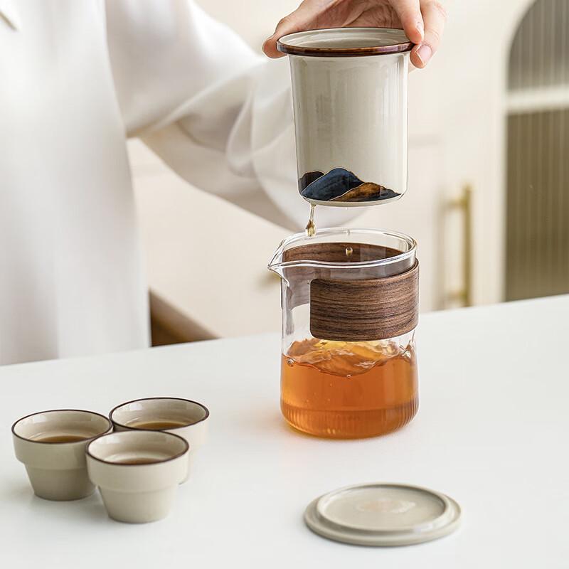 Portable Glass Travel Tea Set