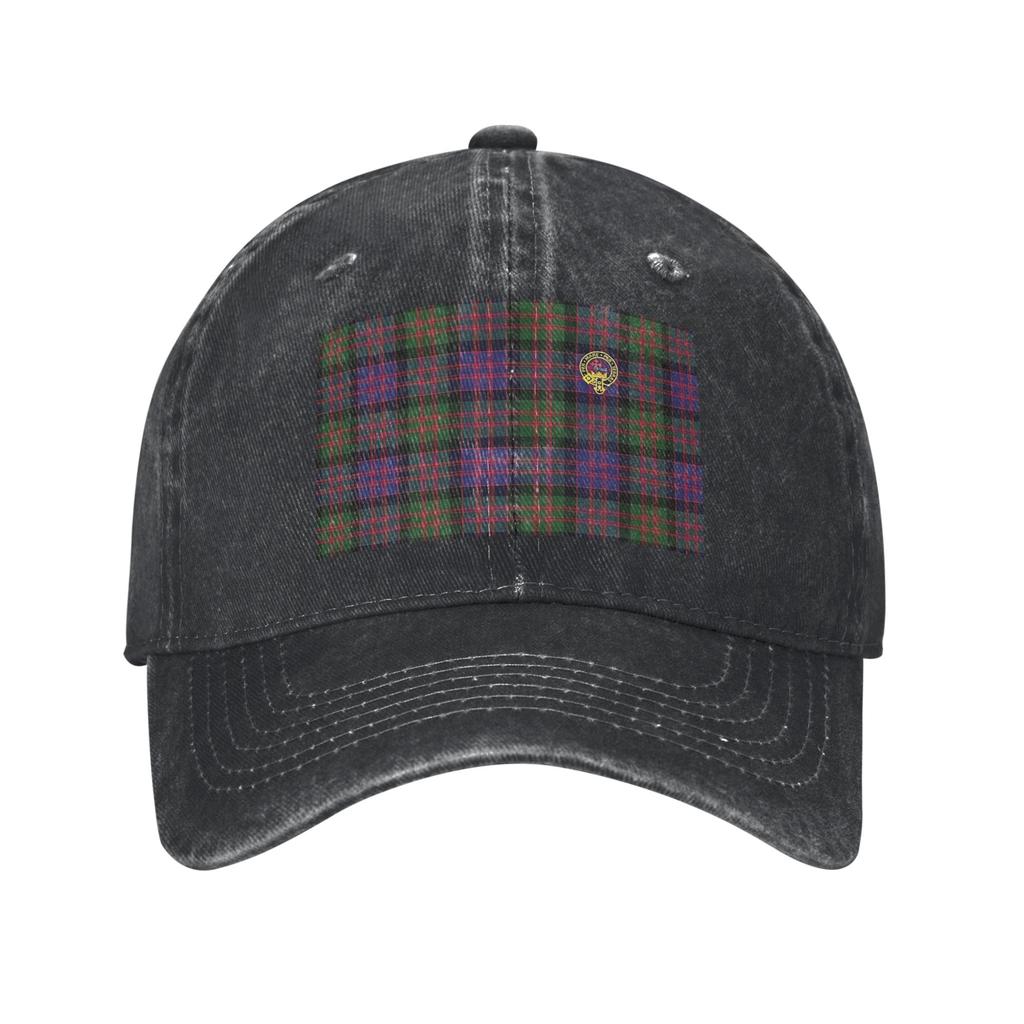 The McDonald and MacDonald Clan tartan with badge by Faelee Denim Cap Casual Baseball Caps Hat Summer Unisex Baseball Hats