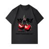 Men's 100% Cotton Crew Neck Short Sleeve T-Shirt, Funny Dripping Cherry Print Casual Comfy Summer Tee, Stylish Streetwear Top for Daily Outdoor Activi