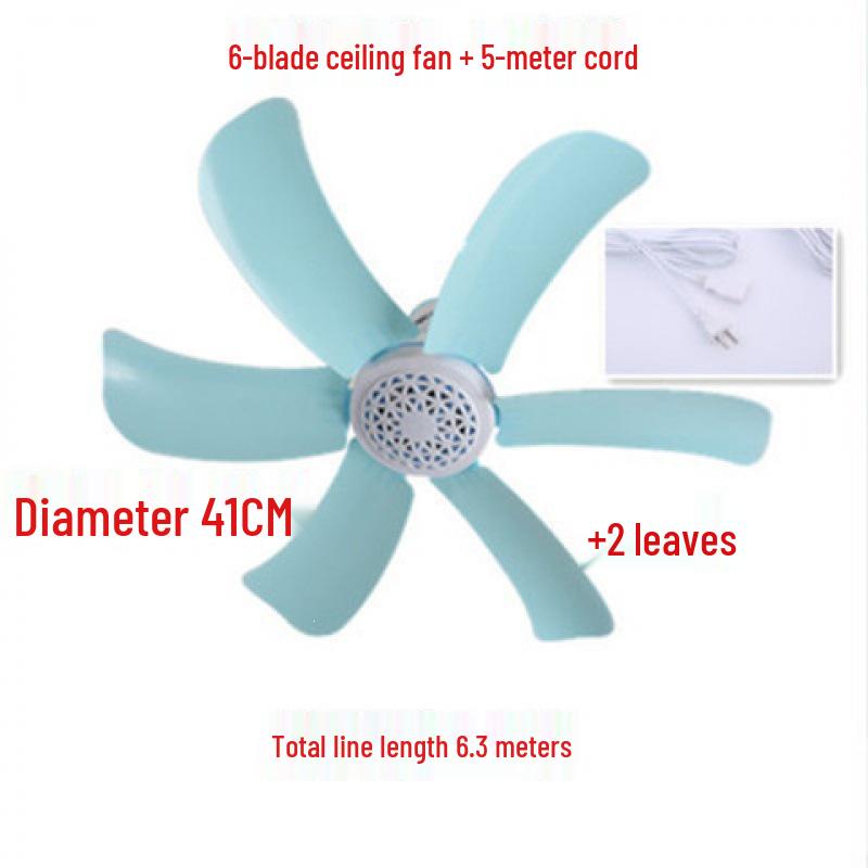 Compact Silent Ceiling Fan for Dorms and Bedrooms