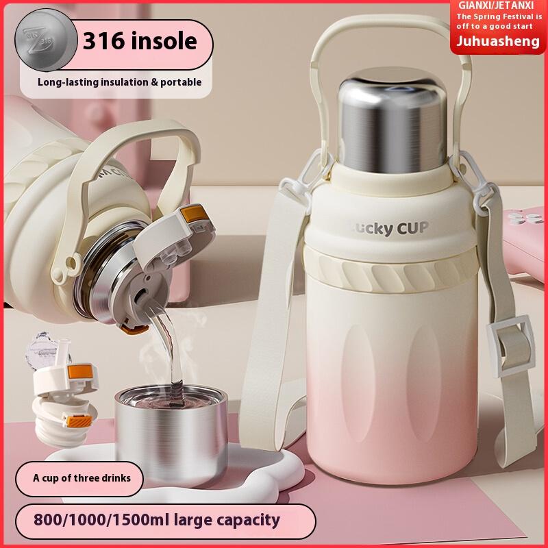 Gianxi Insulated Cup Large Capacity Female Water Bottle Bottle Child Water Bottle Thermal Water Bottle Cold Insulation Bottle