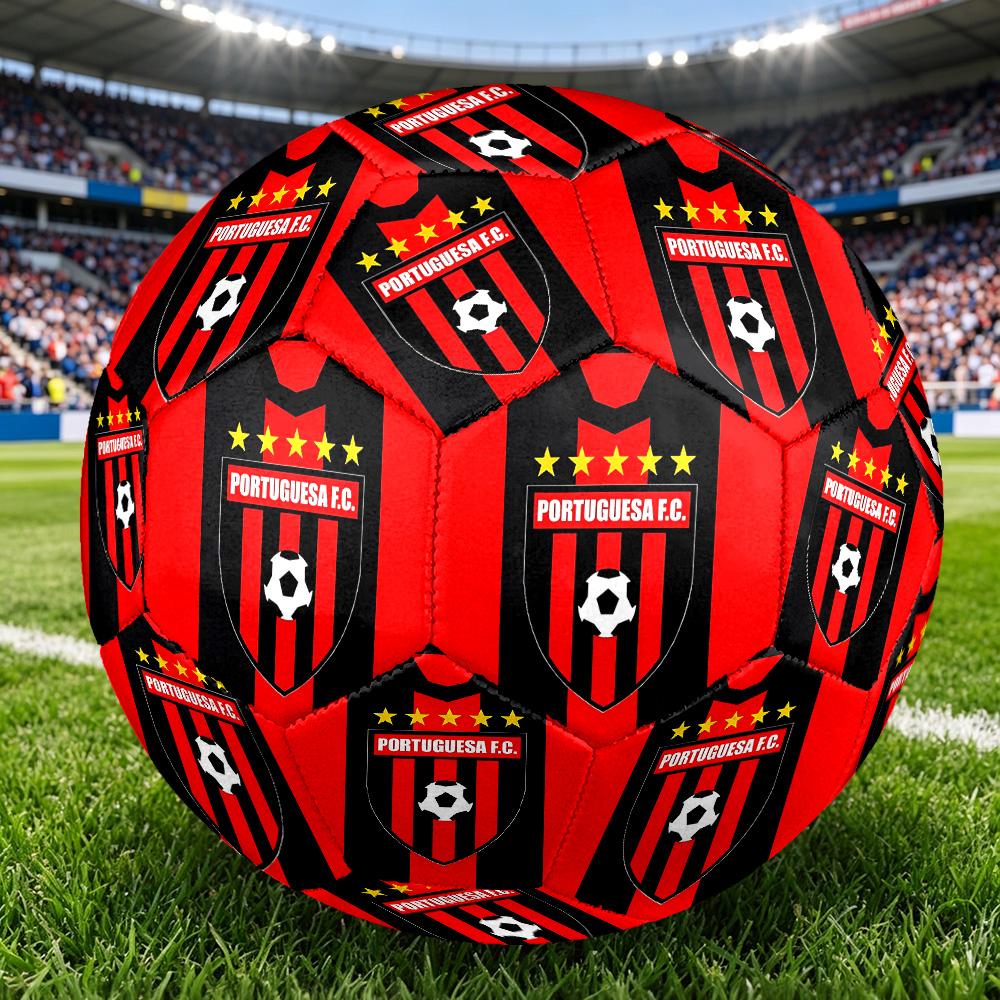 1 Stück Portuguesa FC Wappen Fußball Standardgröße 5 Maschinell gefertigt Sportliga Außenmatch Fußball Trainingsball Futbol VoetbalY07084