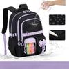 Cute Backpack for Elementary and Middle School Students, Soft Cloth Spine Protection, Lightweight and Large Capacity Backpack for Girls