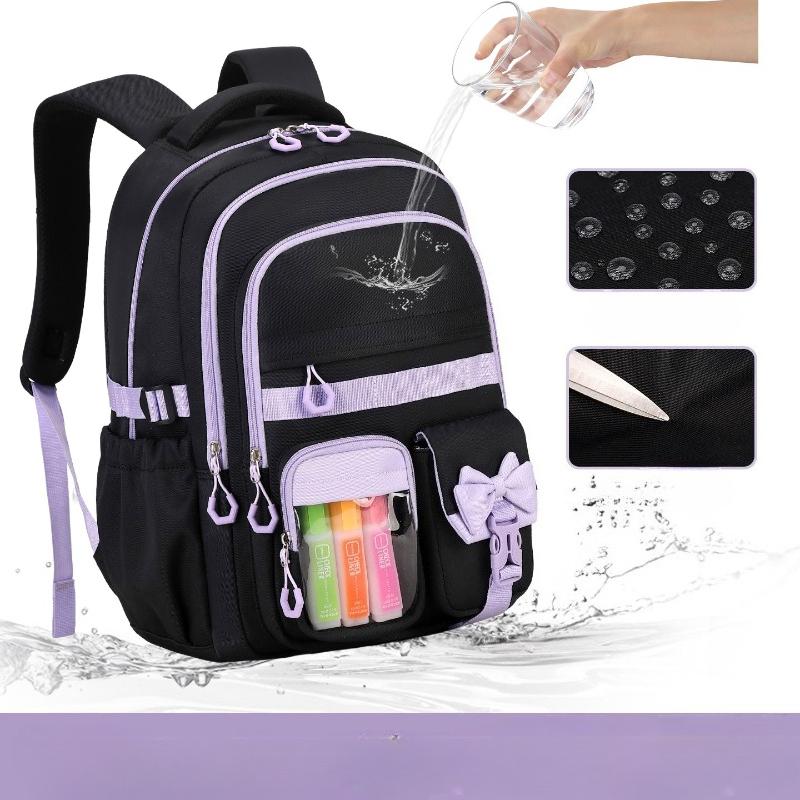 Cute Backpack for Elementary and Middle School Students, Soft Cloth Spine Protection, Lightweight and Large Capacity Backpack for Girls
