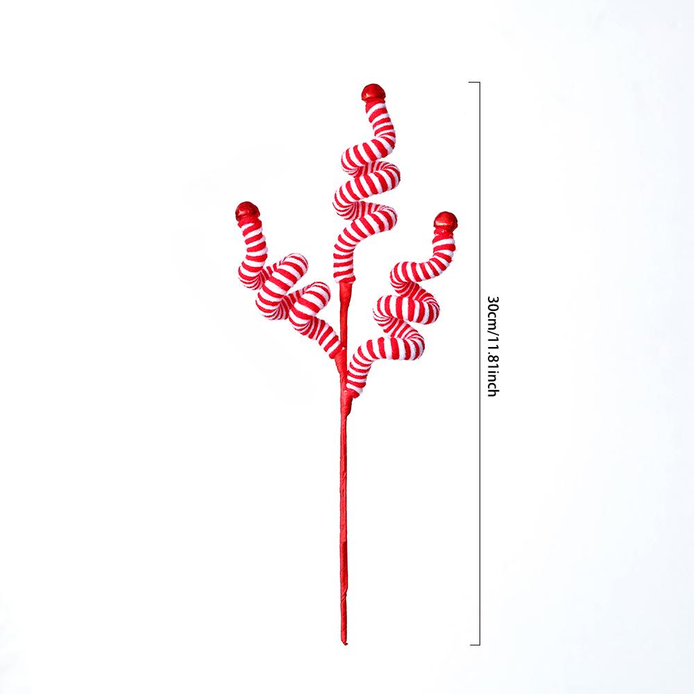 

1/2/4 шт. Рождественские леденцы в виде трости - Праздничное шерстяное украшение в виде конфетного рулета для Рождества, Нового года и зимних праздников