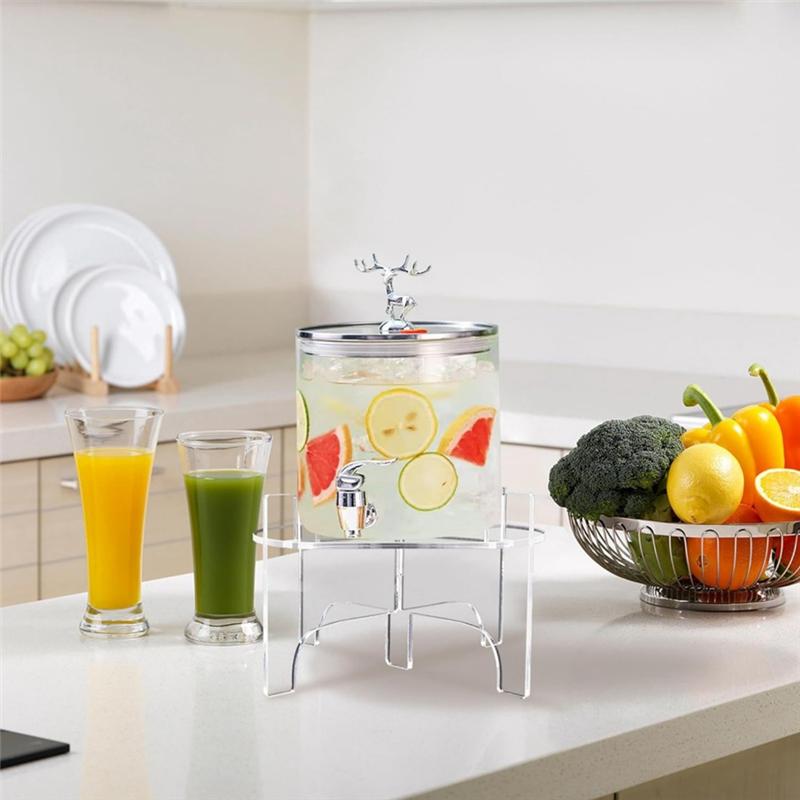 A27F-Acrylic Beverage Dispenser Stand Only, Fit Glass Drink Dispenser And Water Jug Holder, Plant Stand