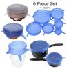 Source European Standard Silicone Six-piece Set Fresh-keeping Cover Stretch Bowl Cover Refrigerator Microwave Seal Fresh-keeping Film