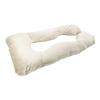 U-shaped Pregnancy Pillow Velvet for Side Sleeping and Breastfeeding - Beige