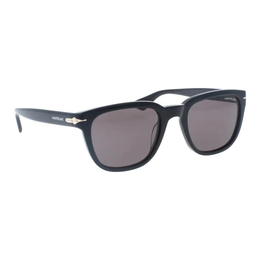 Montblanc Logo Design Acetat Quadratische Sonnenbrille Herren Sonnenbrille Schwarz MB0302S00653