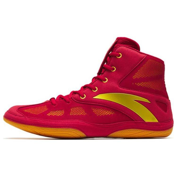 ANTA High Top Wrestling Shoes Red Yellow Men s 41131306-1 EU 41