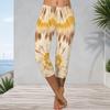 Damen Übergröße Batik Capri Leggings Hoher Bund Dehnbar Weich Lässig Yoga Workout Gekürzte Hosen Für Sommer Tägliche Kleidung