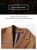 Cappotto di Lana Doppiopetto da Uomo di Media Lunghezza con Collo da Abito - Collezione Autunno/Inverno 2025