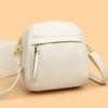 Soft leather women's bag new trendy fashion simple shoulder messenger bag light luxury texture small square bag