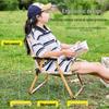 Přenosné skládací venkovní křeslo s opěrkou pro kempování, piknik, grilování, rybaření a kreslení