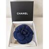 Used Camellia Brooch Denim Navy
