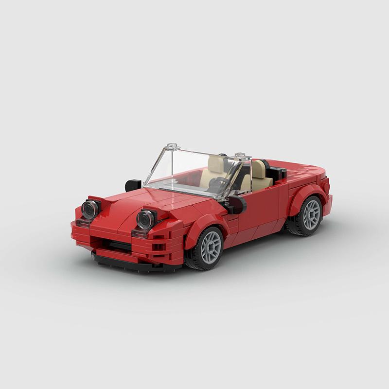 Technical Speed MOC Car City Super Rally Car Building Blocks Bricks Ornament Retro VintageToys For Kids Adults Birthday Gifts