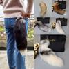 Charm Handbag Accessories Lovely Keyring Fashion Fluffy Jewelry Gift Fox Tail Fur Keychain Long Pendant 40cm