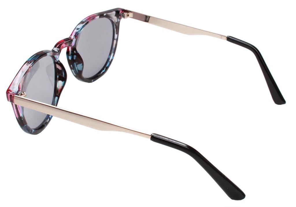 [J-SOUL] Sunglasses, Wellington Type, Combination [UV Protection], Floral Pattern, GoldSmoke JSA17040-00