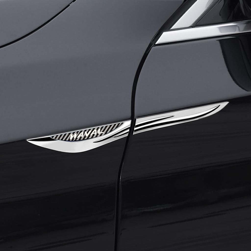 2pcs 3D PVC Metal Logo Side Fender Emblem Badge Sticker Decal For HAVAL H6 GT H9 H7 Jolion F7 H2 F7X