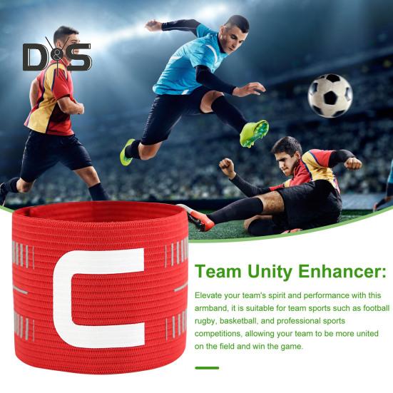 Banderole de căpitan pentru fotbal, reglabile, fotbal, baschet, jucător de braț, nailon elastic, benzi "C", accesorii sport de echipă pentru adulți și tineri