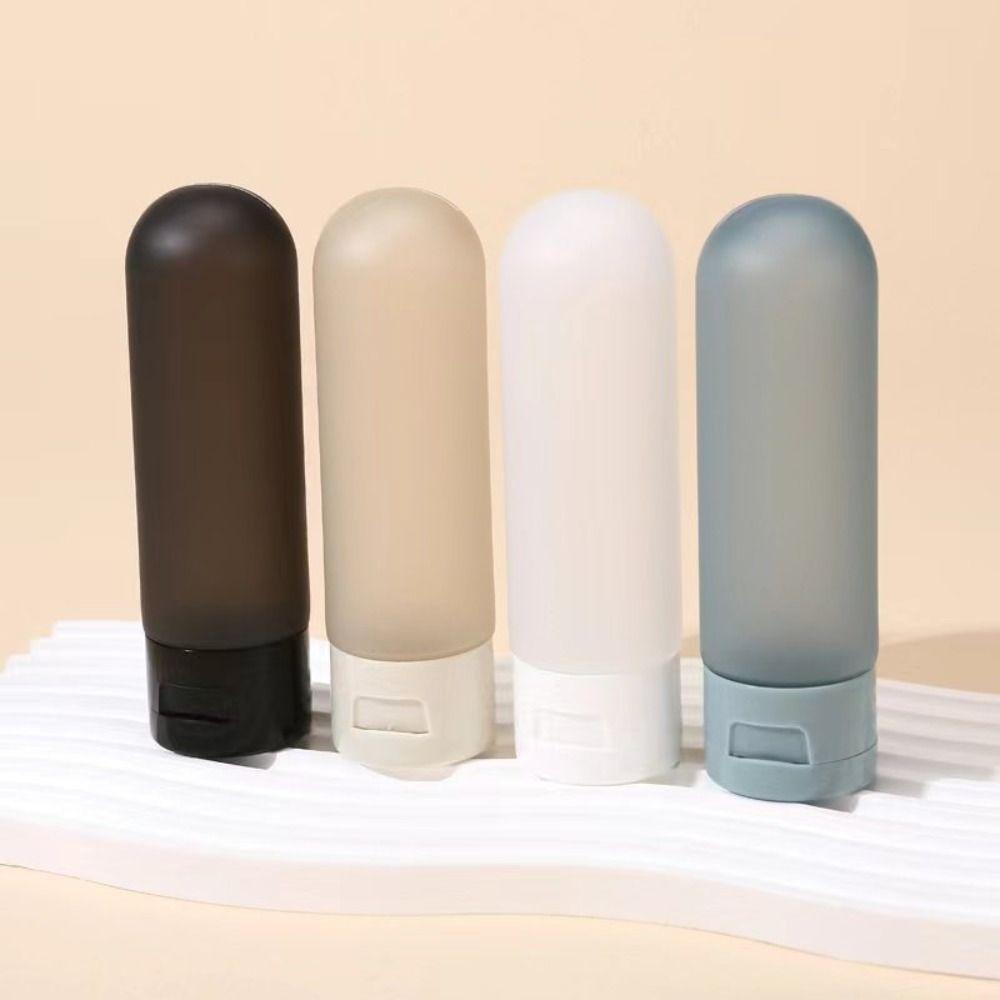 

BPA Free 4 Pcs Travel Bottles Leak Proof Refillable Tubes Clear Shampoo Container Trip