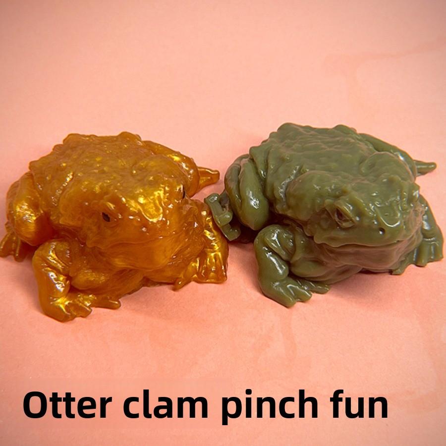 Unzip frog pinch music, new and strange simulation toad, vent pinch soft rubber toy