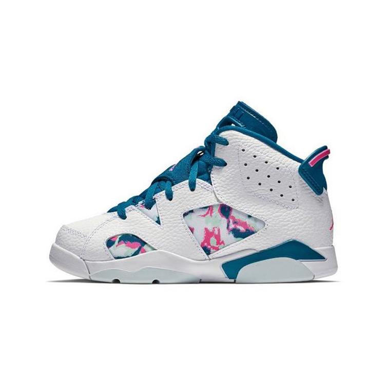 

Jordan 6 Retro White Laser Fuchsia Green Abyss PS 543389-153 3Y