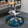 1 Stück Teppich mit Tigerdruck für das Büro, rutschfest, runder Teppich, weich und bequem, Teppich für das Büro, leichte runde Bodenmatte