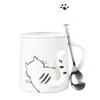 Mugs Female Spoon Coffee Cup Ceramic Couple Style Simple Household Drinking Cup Breakfast Milk Tea Cup