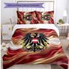 Austria Football Printed Bedding 3 Piece Set Cozy Breathable Bed Cover Set as Housewarming Holiday Gift