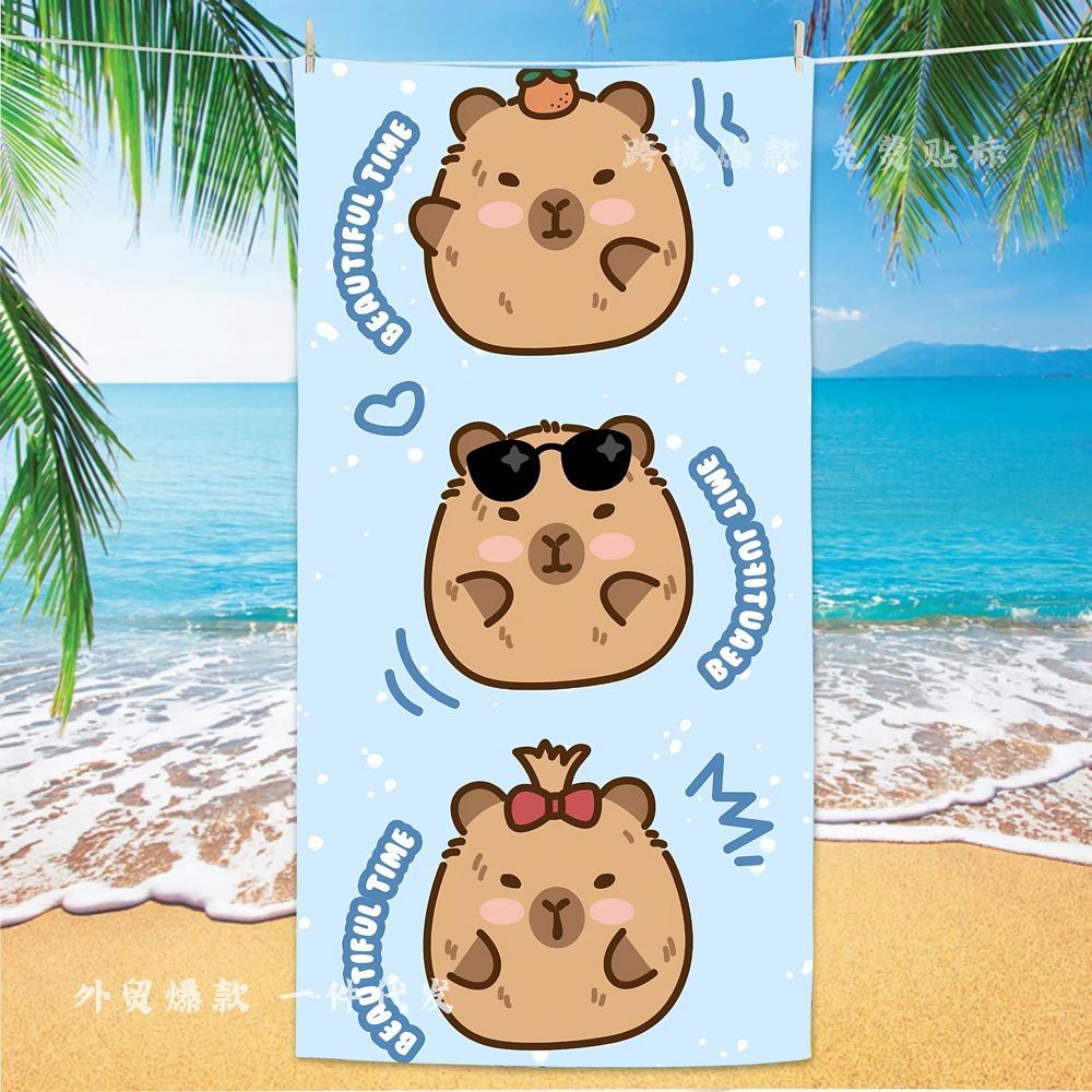 Capybara Towel Microfiber Beach Towel Absorbent Quick dry Soft Yoga Swimming Resort Mountain Climbing Towel