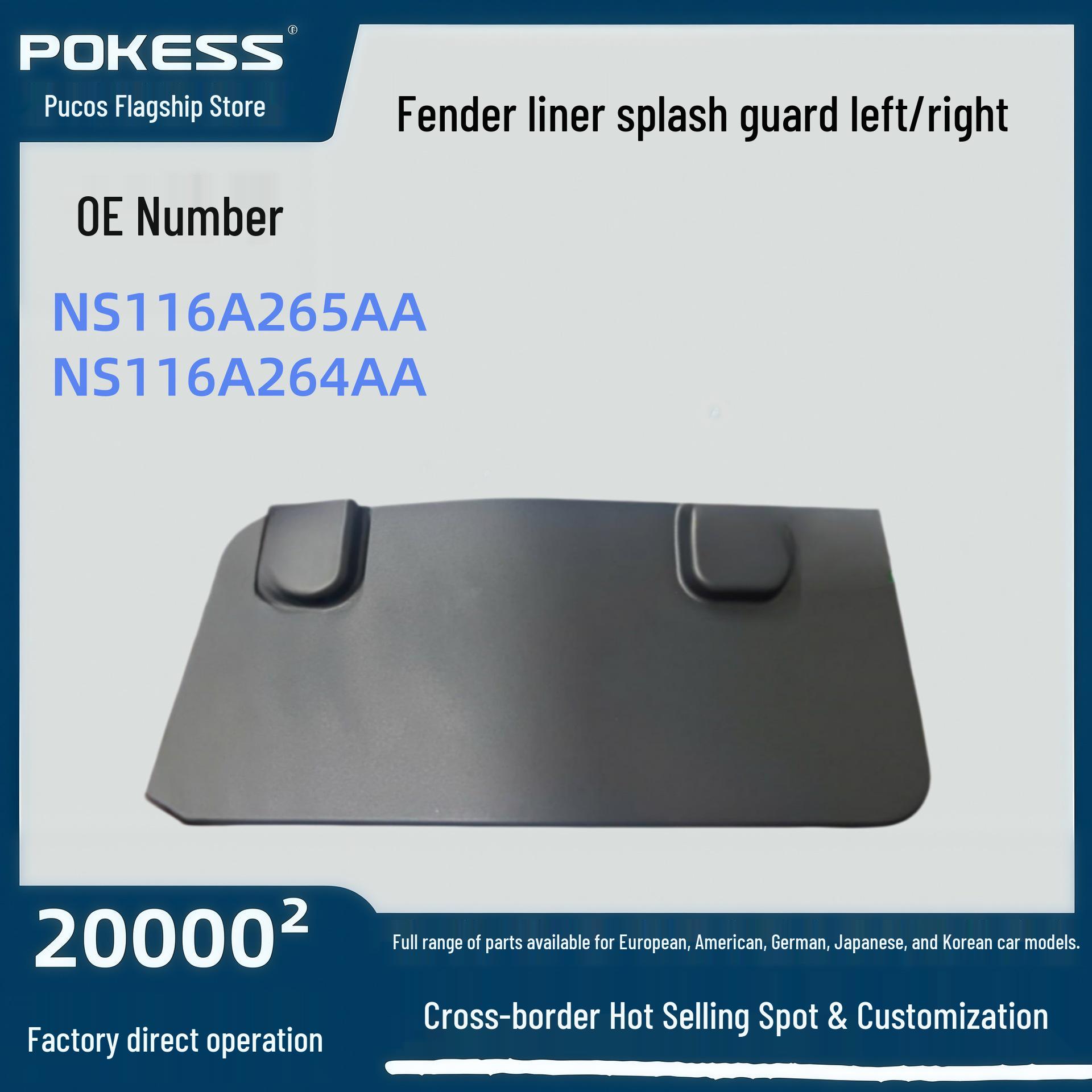 

NS116A265AA/NS116A264AA Fender Liner Splash Guard for Ford Territory 22 (Left/Right) Fender Liner Splash Guard Left