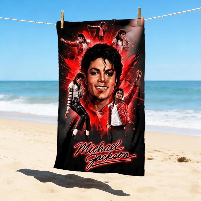 Michael Jackson Stylový Digitální Tisk Plážová Osuška Rychleschnoucí Absorpční Deka Na Pláž Bazén Posilovnu Cestování