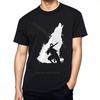 Basic T Shirt Minimalist Oneck Workout Tshirt Unisex T Shirts Short Sleeve Lightweight Tee Wolf Howling With Sword Vintage