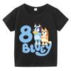 1-9 Years Birthday Girls Boys Cartoon Print T-shirt Cartoon Dog Cute Kids Clothes Summer Children T-Shirts