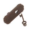 1:12 Scale Miniature Door Lock and Key Set 2 in 1 Pack Door Knocker Lock Set Vintage Dollhouses Decoration Accessories