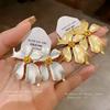 Silver Needle Medieval Flower Earrings New Year's Simple Design Earrings Niche Sweet Temperament Earrings