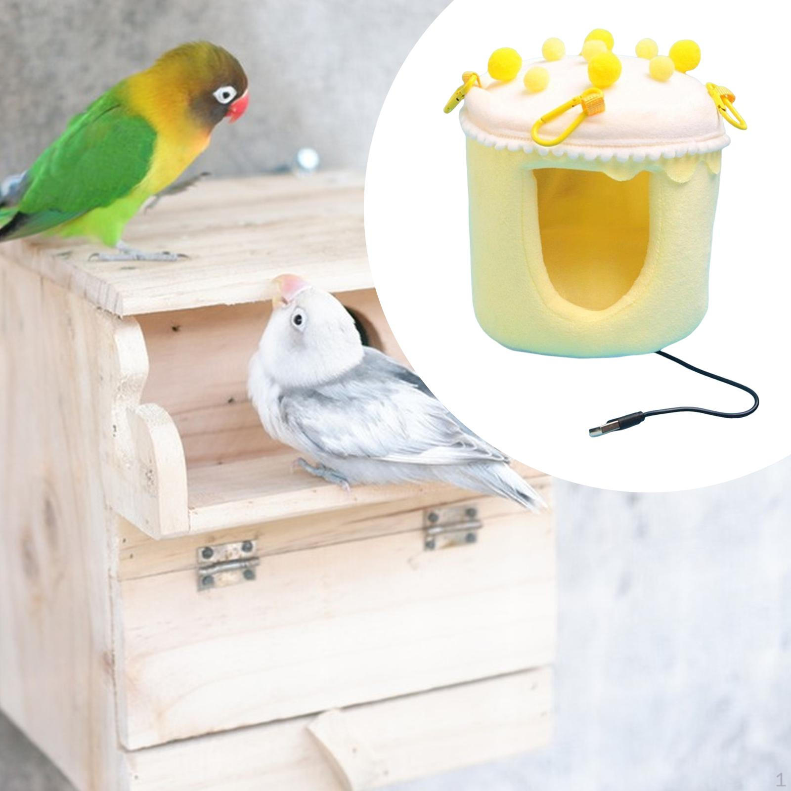

Winter Warm Bird Nest Heated Warm,Cozy,Cake Shape,Creative Cage Accessories Hideaway for Parrot жёлтый