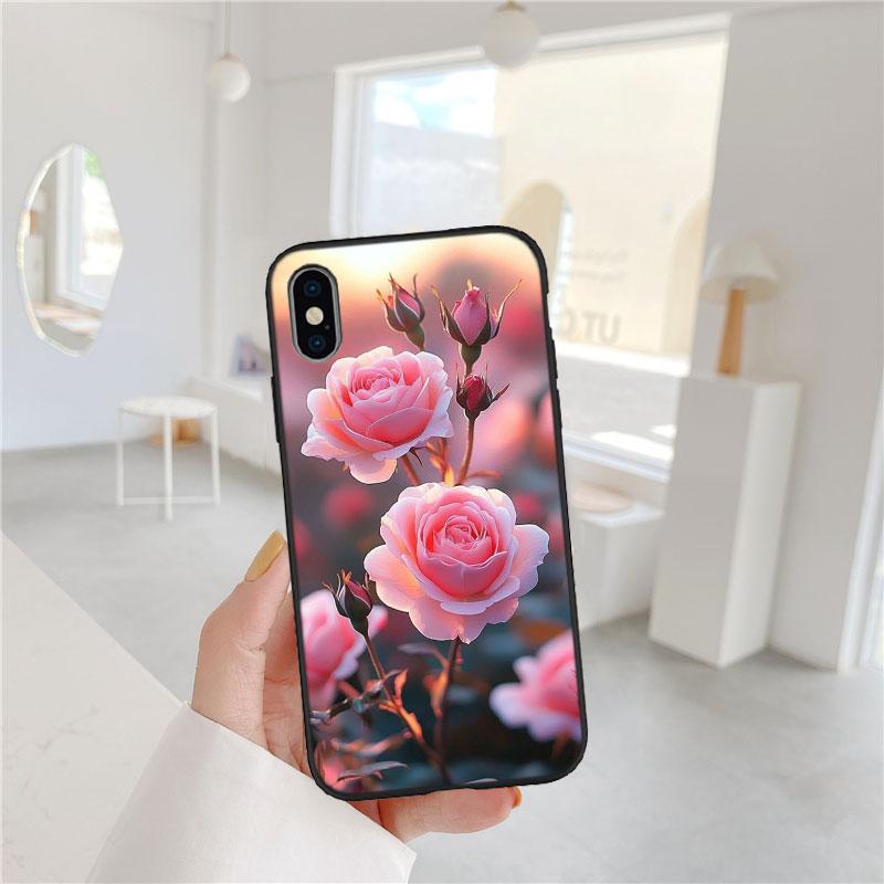 LO15 Beautiful Roses Flower Case for Motorola Edge 60 60s 70 G86 G56 G54 E14 G04S G45 G54 G64 S30 S50 X30 X40 X50 Pro Power