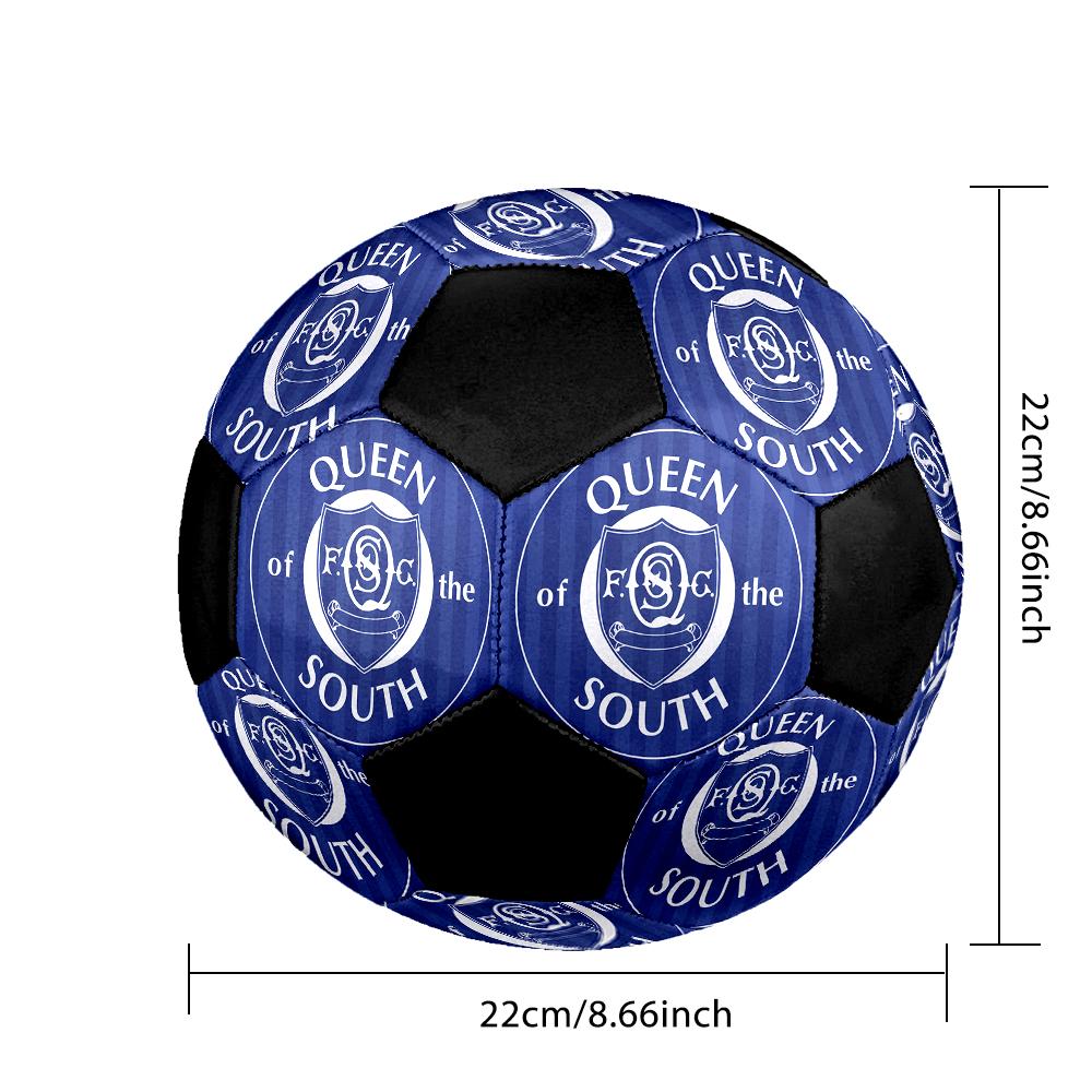 SIZE 5 Queen of the South FC Soccer Ball Colorful All Ages Machine Stitched PVC Competition Ready Durable High-Bounce
