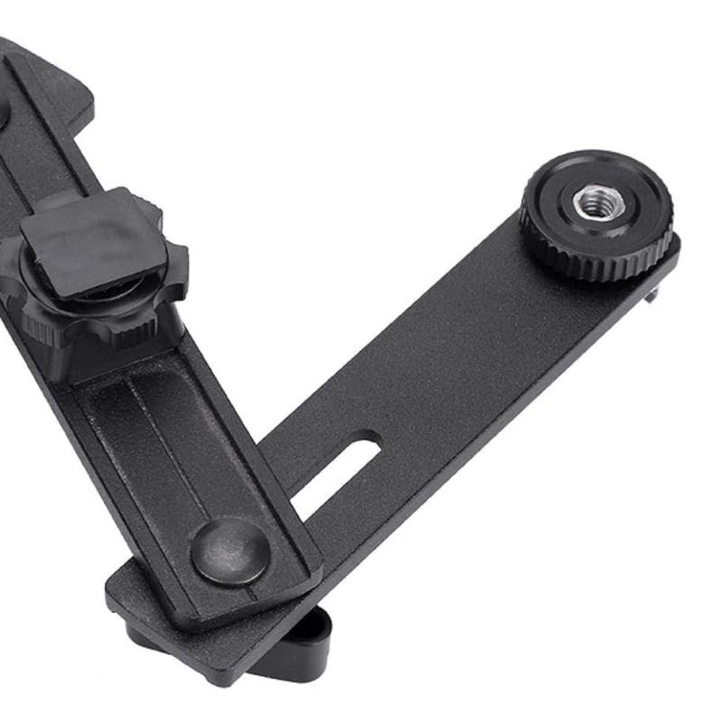 Double Hot Shoe Mounting Bracket Camera Video Speed Light Flash Holder Stand for Photography Studio Accessories