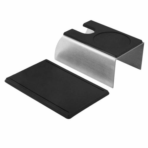 Stainless steel coffee tamping mat, rust-resistant, removable, durable, suitable for coffee makers and coffee tampers storage