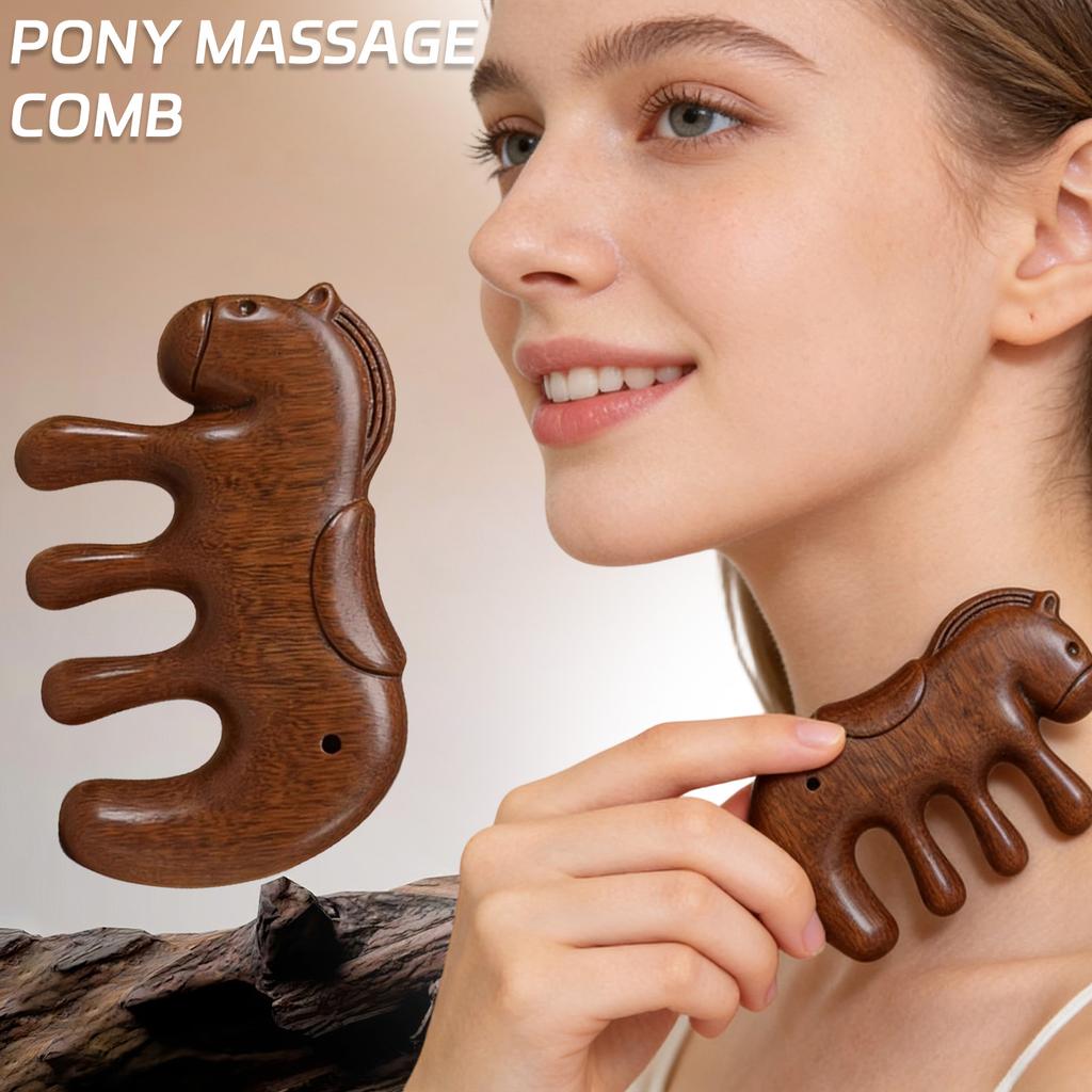 Small Horse Hair Massage Comb, A Soothing Scalp Comb. An Exquisite Gift Suitable For Personal Use Or As A Gift For Others. 1pc