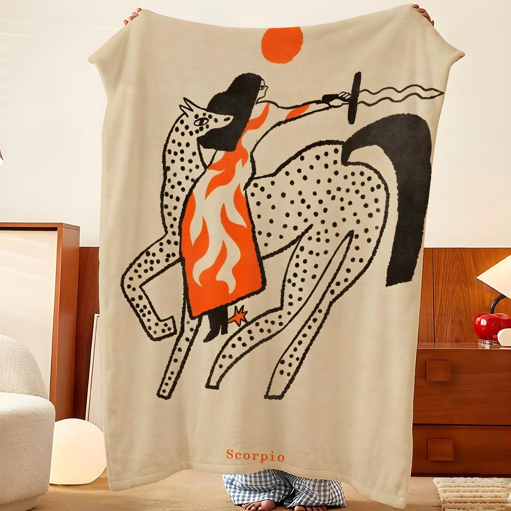 Art N-Niko E-Eniko Throw Flannel Throw Blanket, Lightweight Cozy, Durable Washable Cute Cool