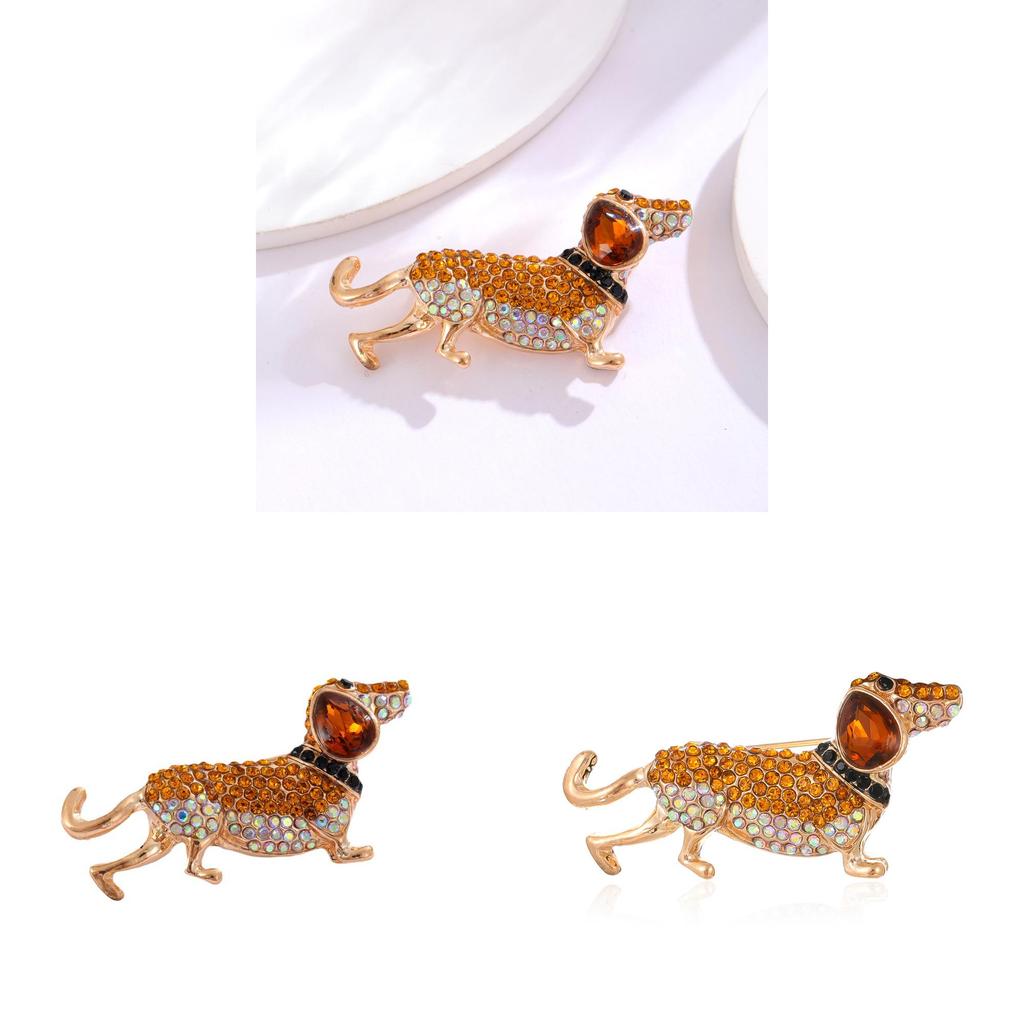 Animal Pet Dog Brooch Zinc Alloy Elegant Jewelry For Men And Women